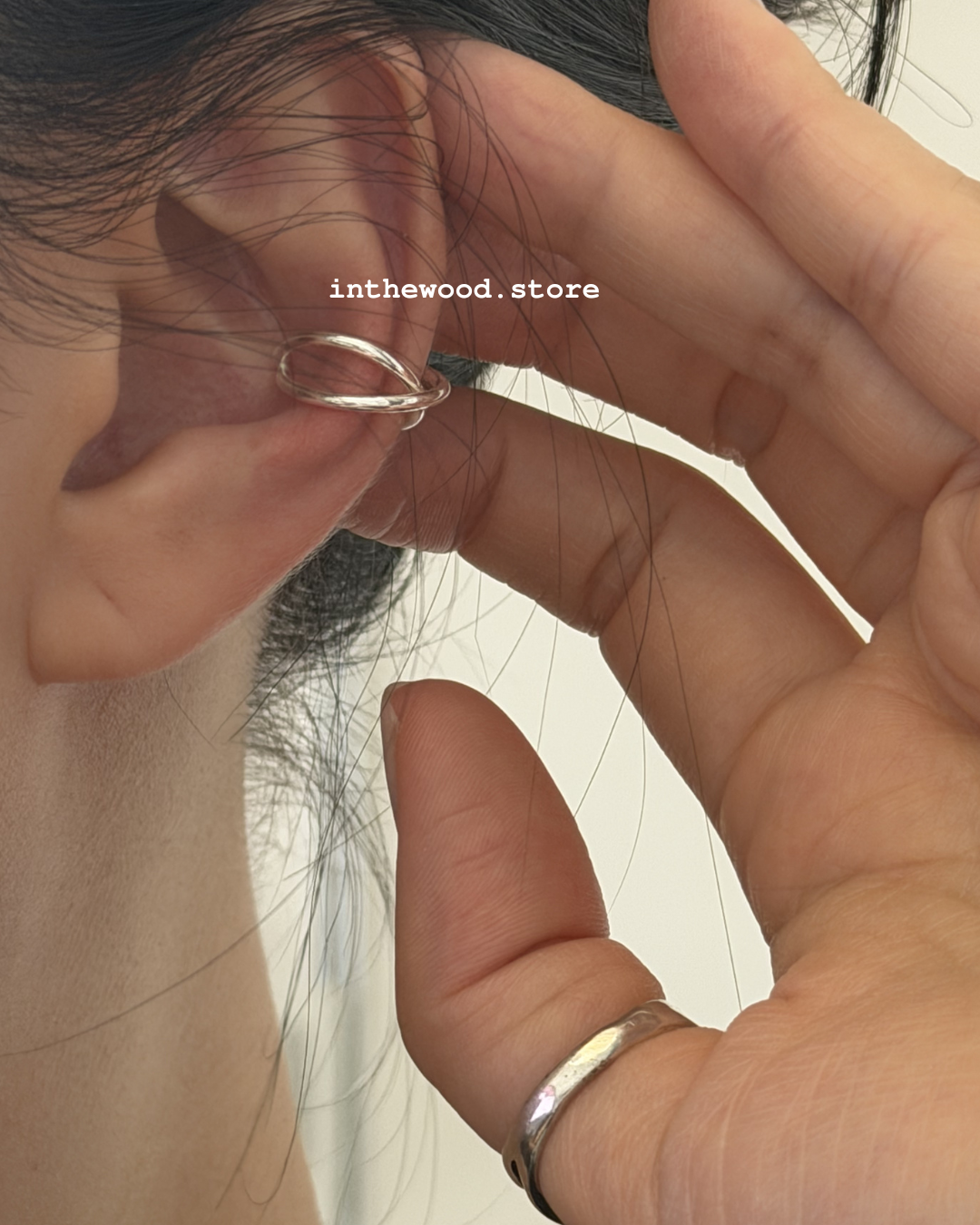 [Handmade 925silver] Cross Ear Cuff