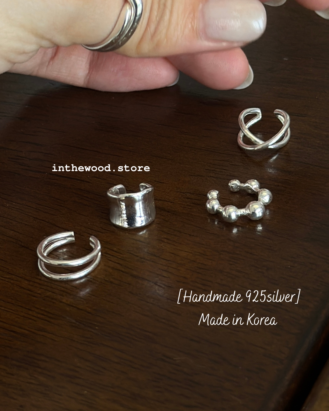 [Handmade 925silver] Cross Ear Cuff