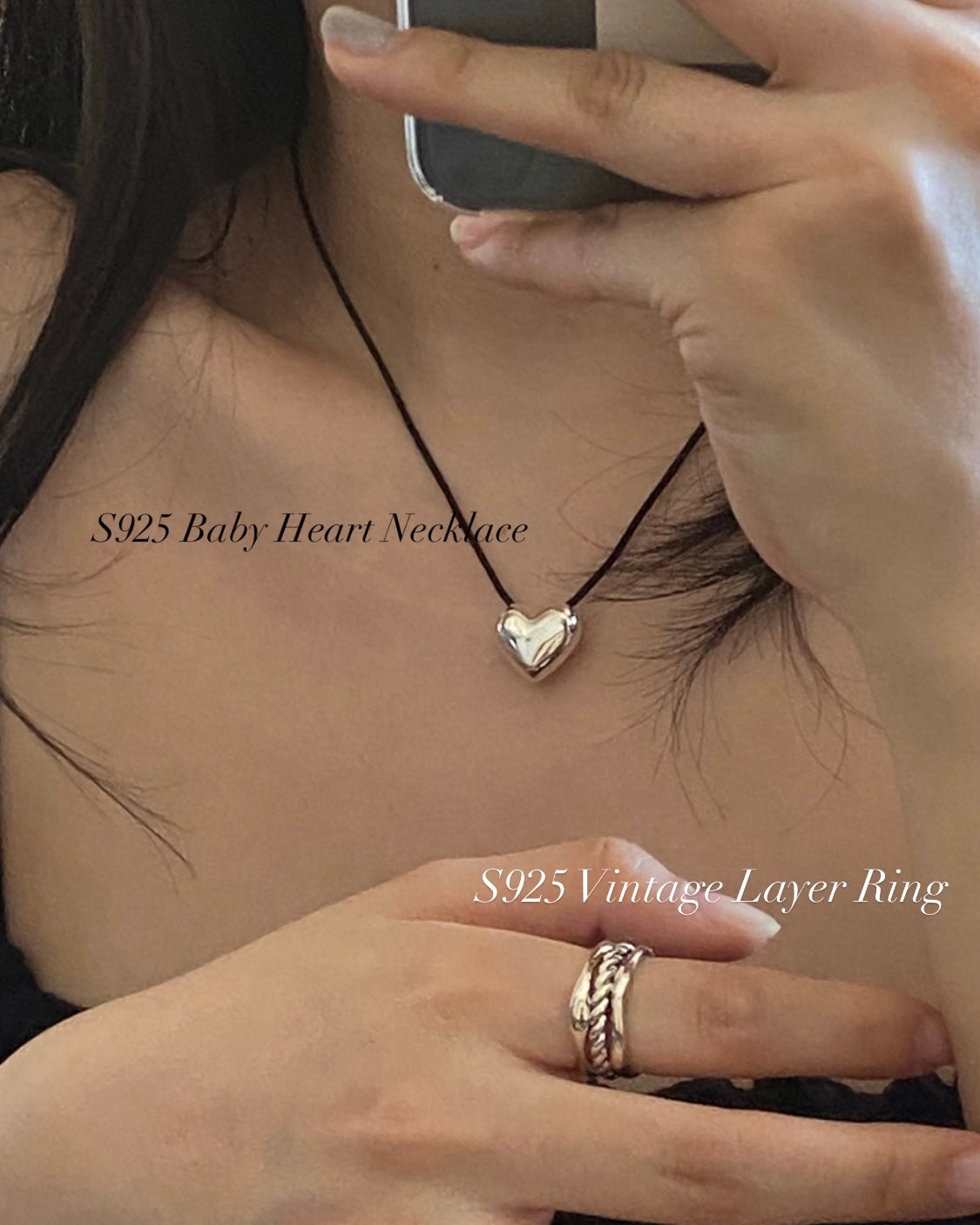 [925silver] Baby Heart Necklace