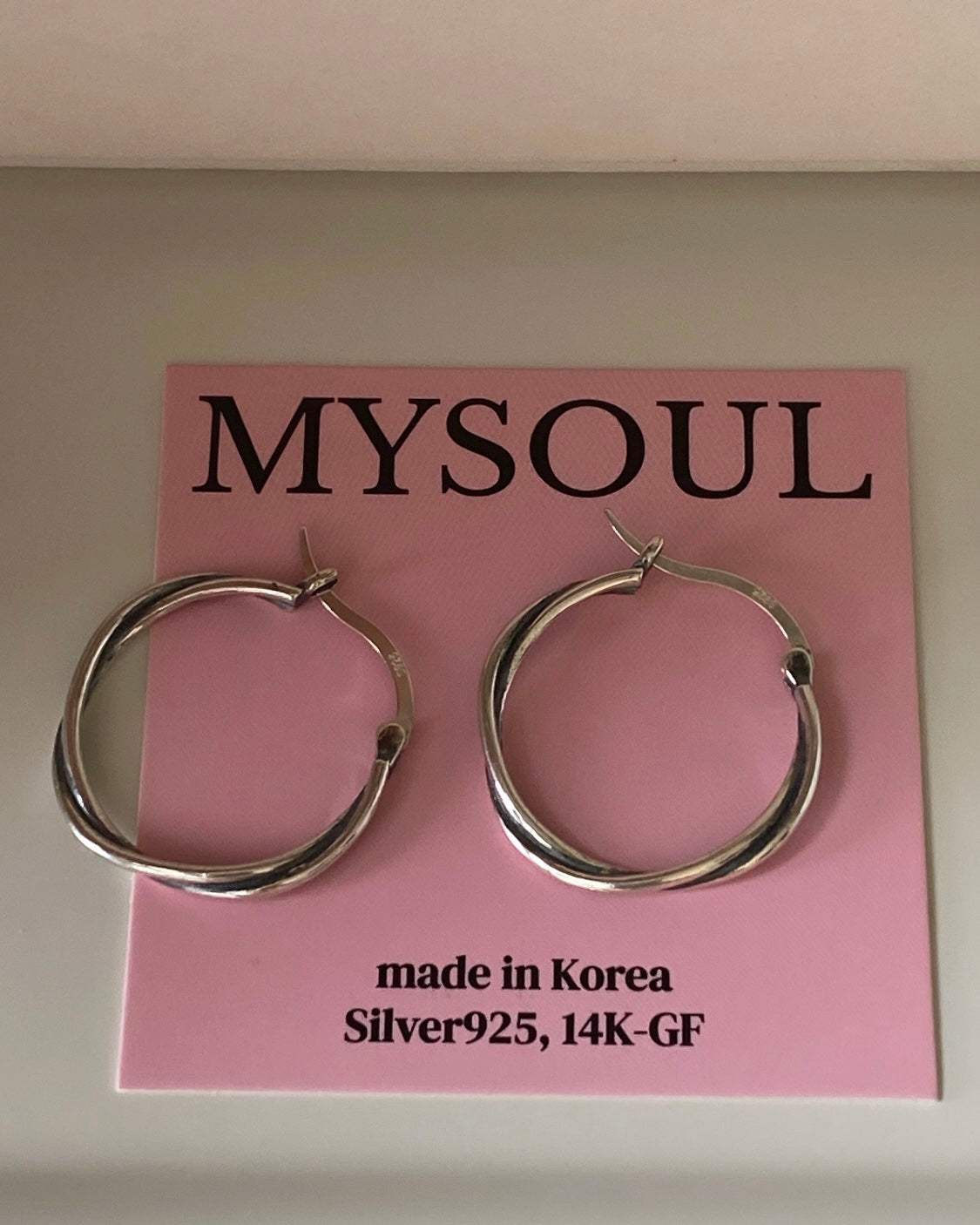 Welfare model 🎀[925silver] Vintage Twist Earrings