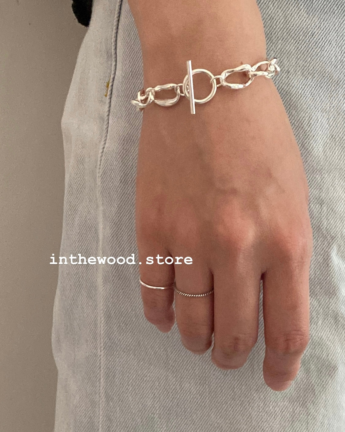 [925silver] Bold TO Chain Bracelet