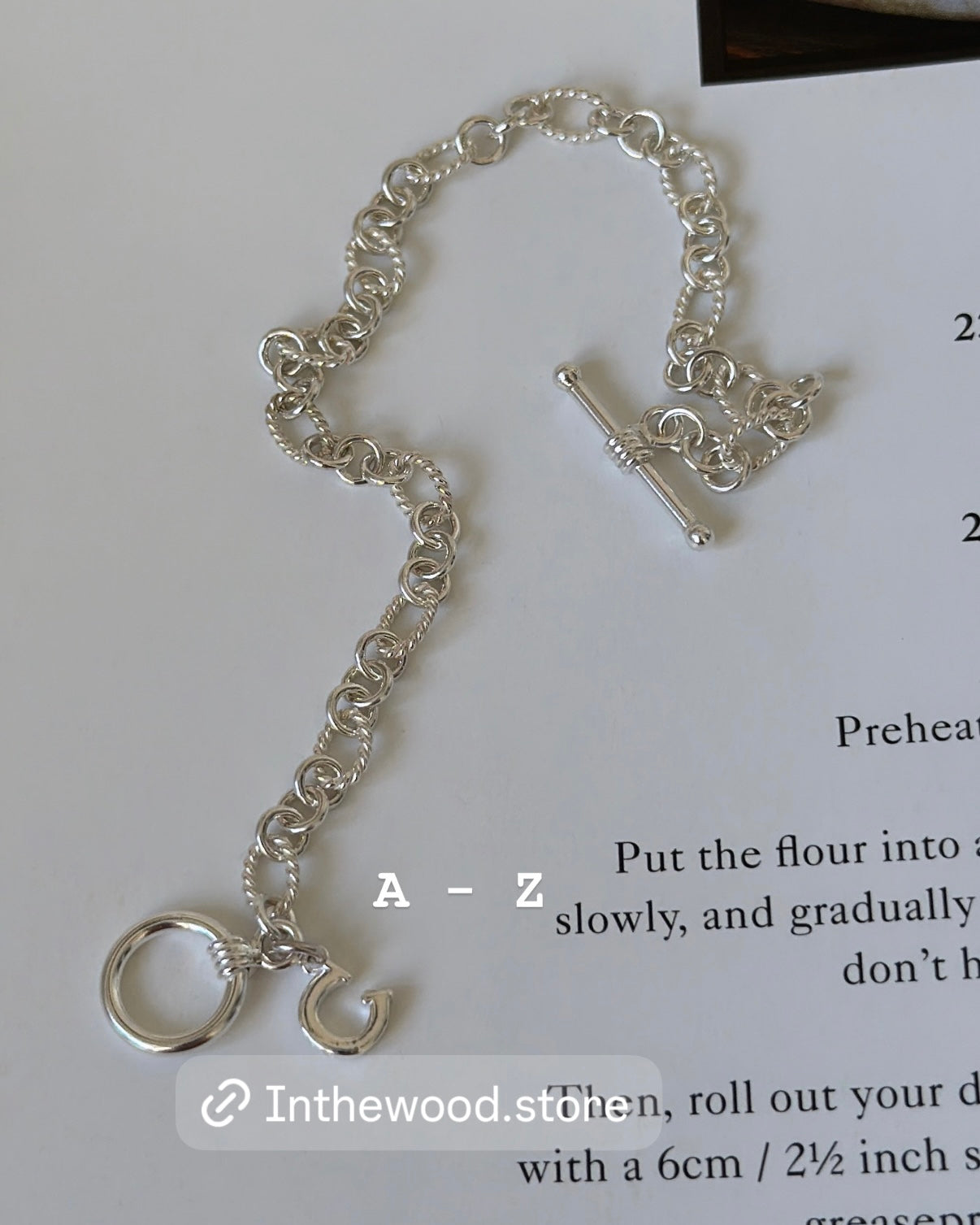 [925silver] Initial TO Chain Bracelet