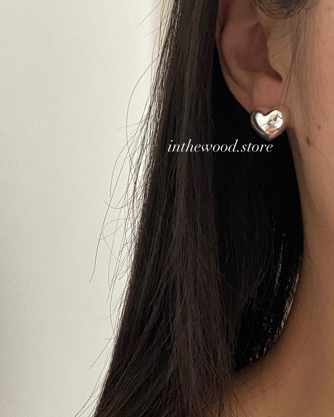 [925silver] Bold Heart Earrings