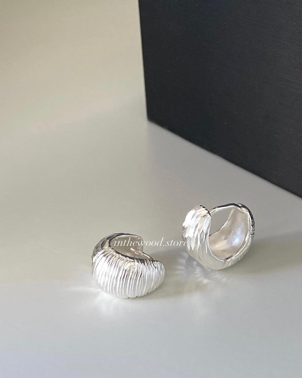 [925silver] Mix Shell Earrings