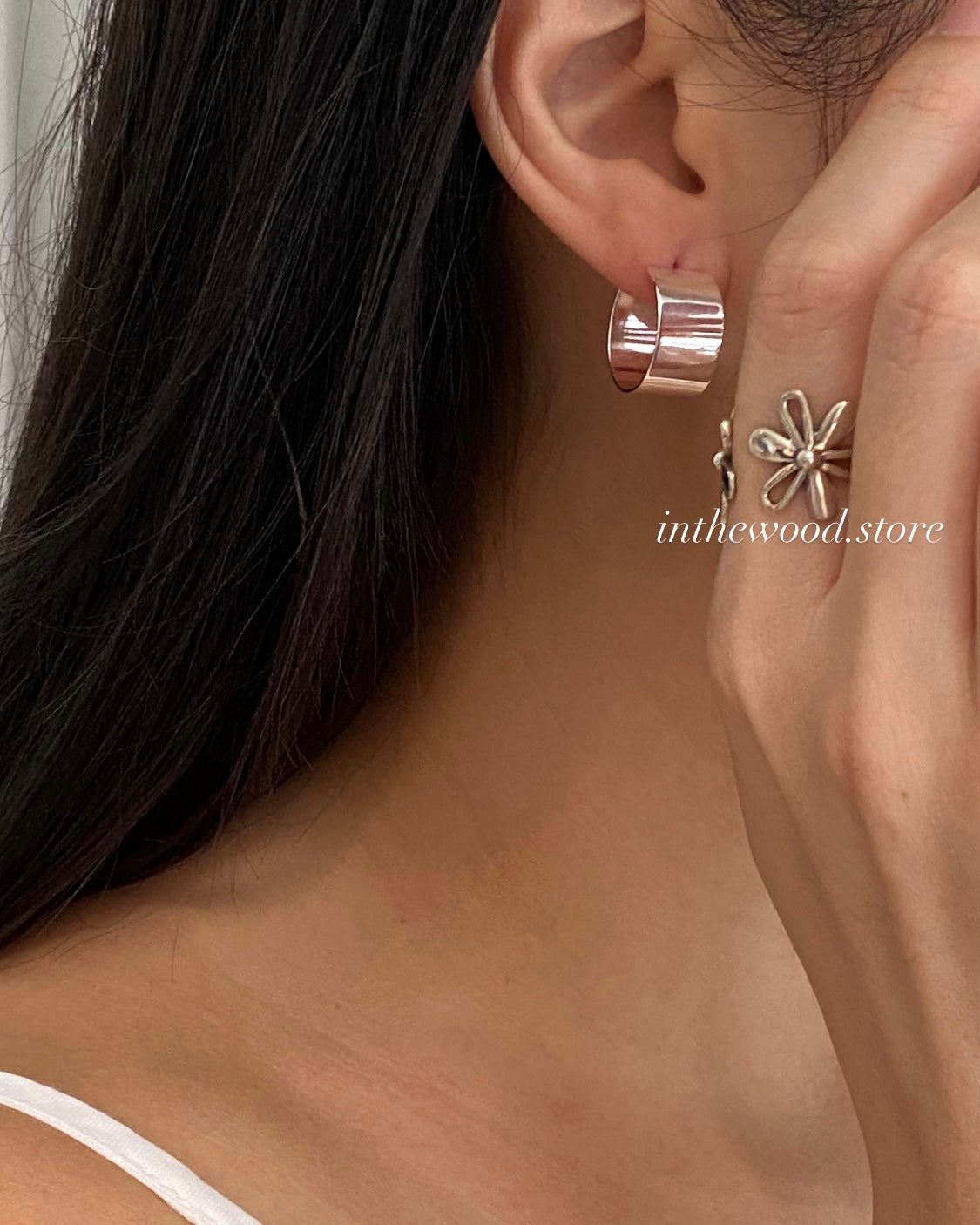 [925silver] Round Earrings