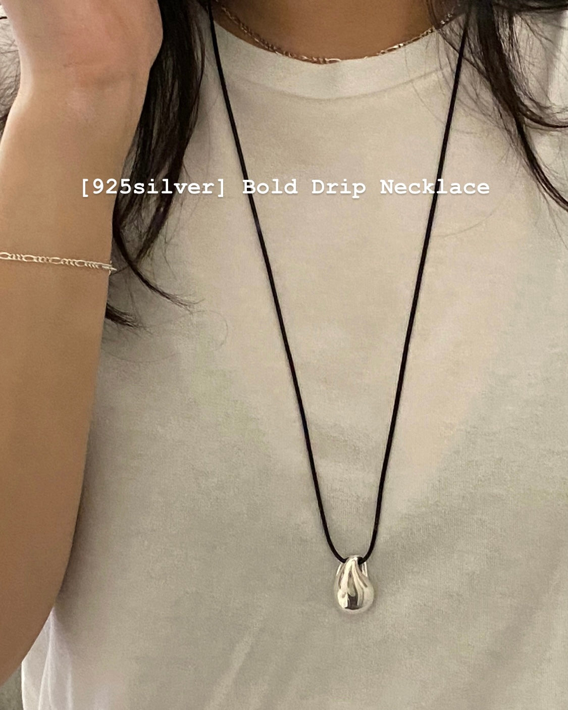[925silver] Bold Drip Necklace