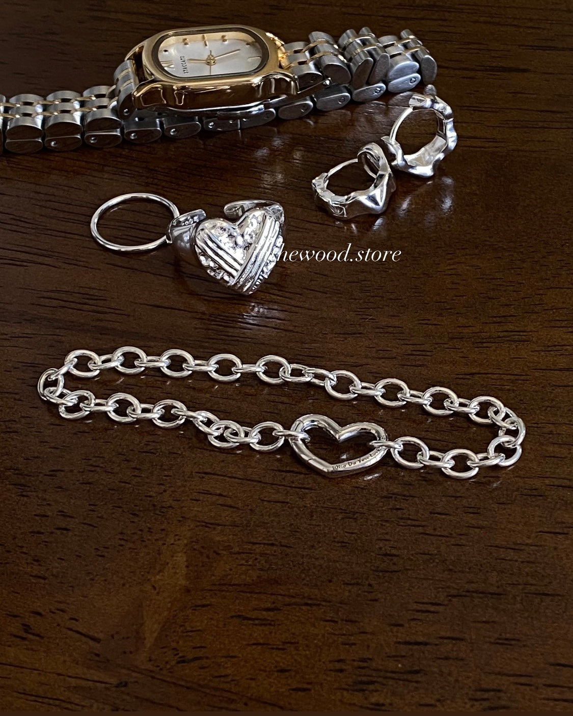 [925silver] Stamp Heart Ring