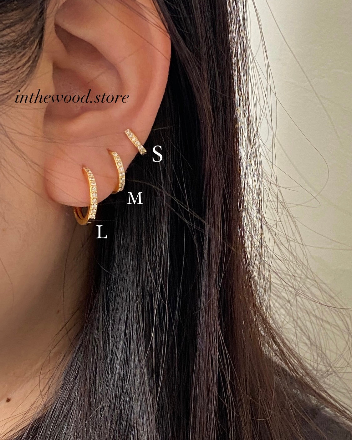 [925silver] Basic Bling One Touch Earrings