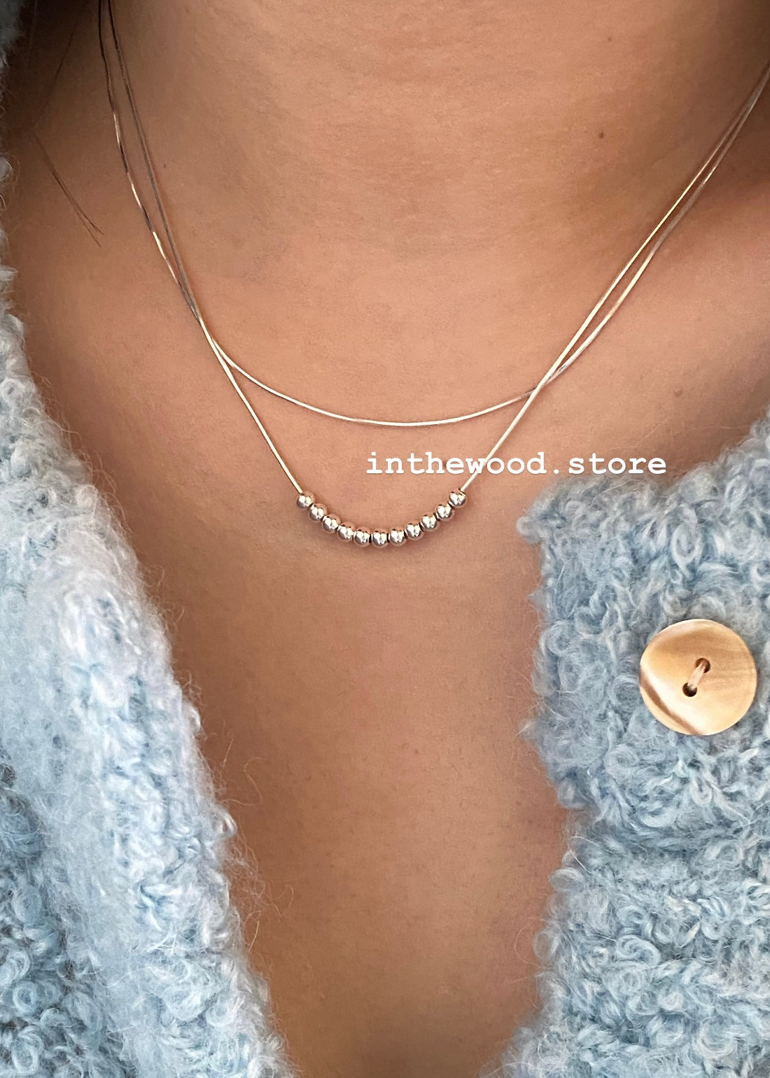 [925silver] Layer Dots Necklace