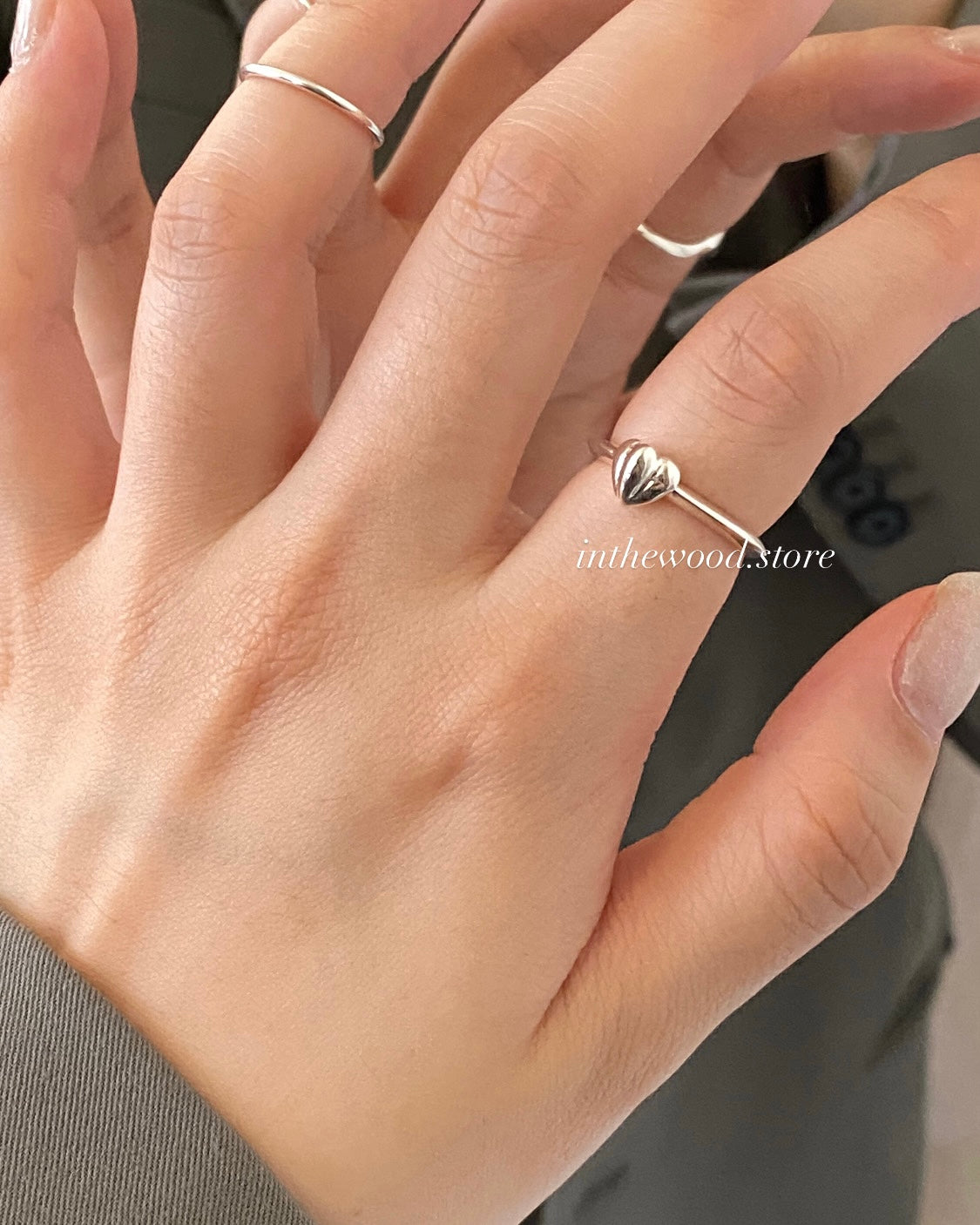 [925silver] Berry Heart Ring