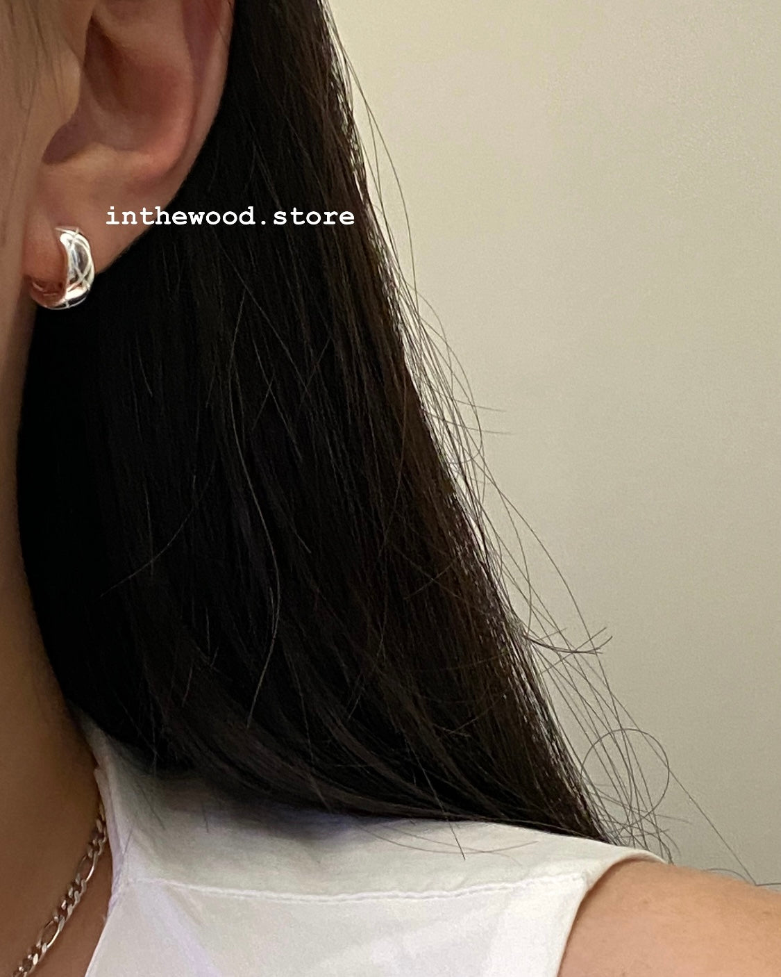 Discontinued [925silver] Mini Lozenge One Touch Earrings