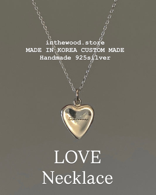 [Handmade 925silver] Customized Engraving Love Necklace