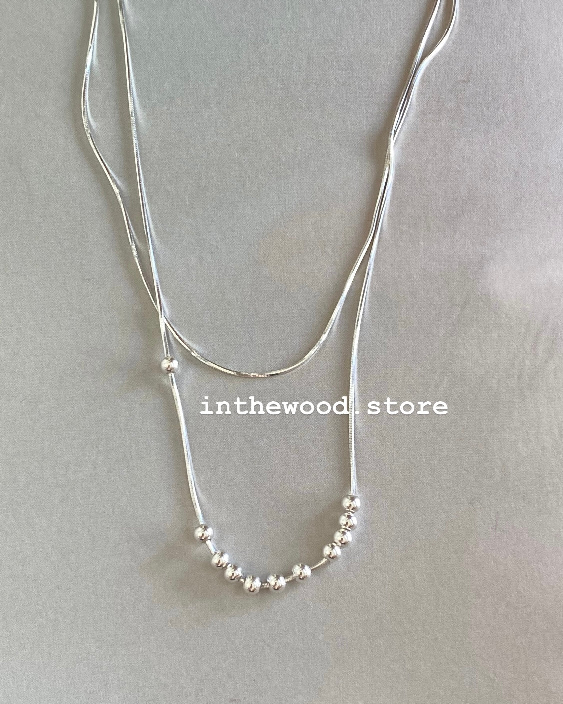 [925silver] Layer Dots Necklace