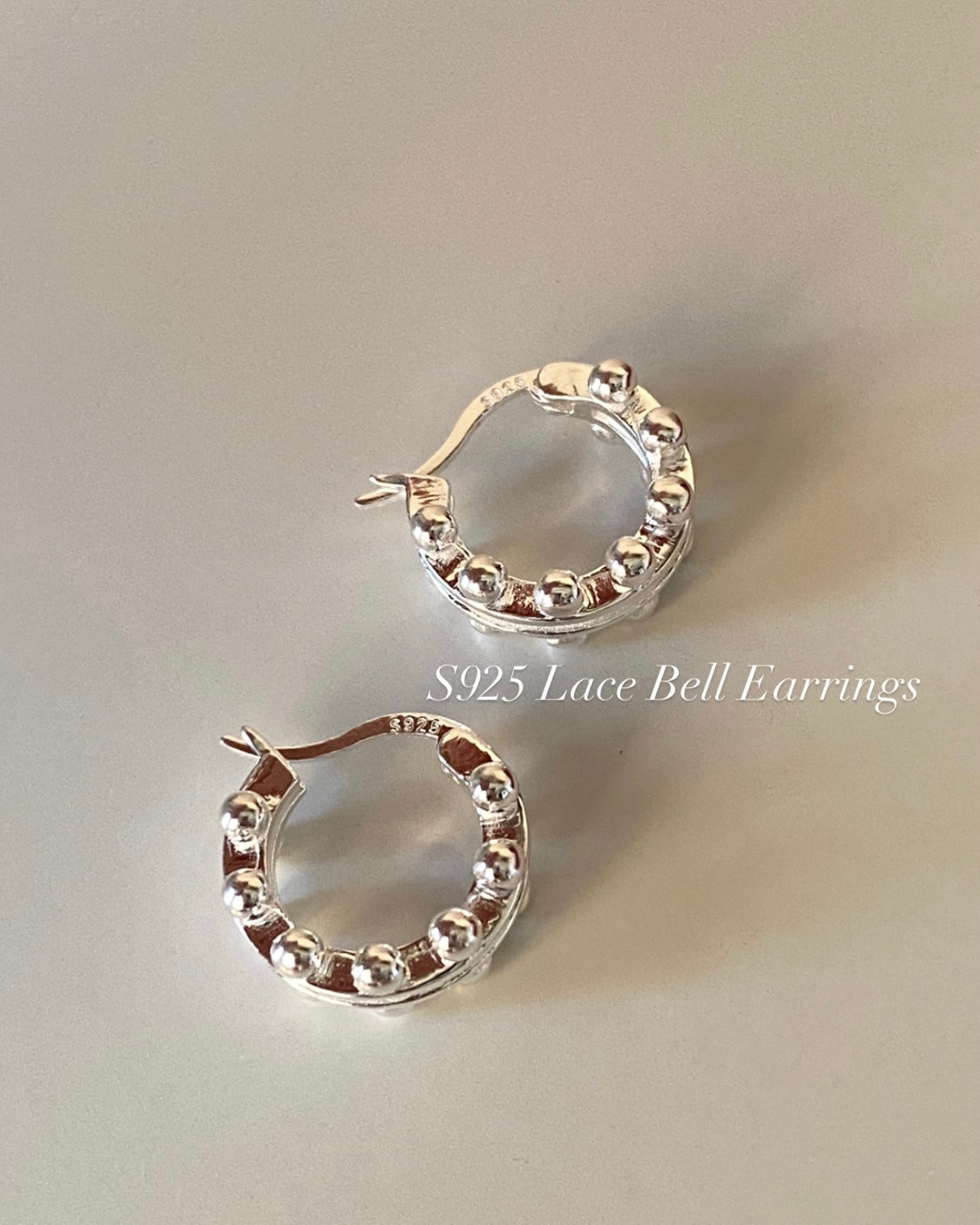 [925silver] Lace Bell Earrings
