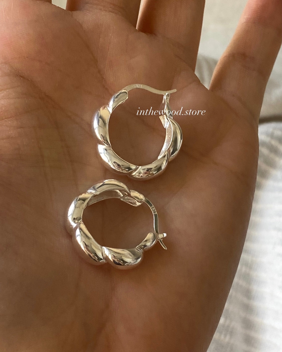 [925silver] Bold Twist Earrings