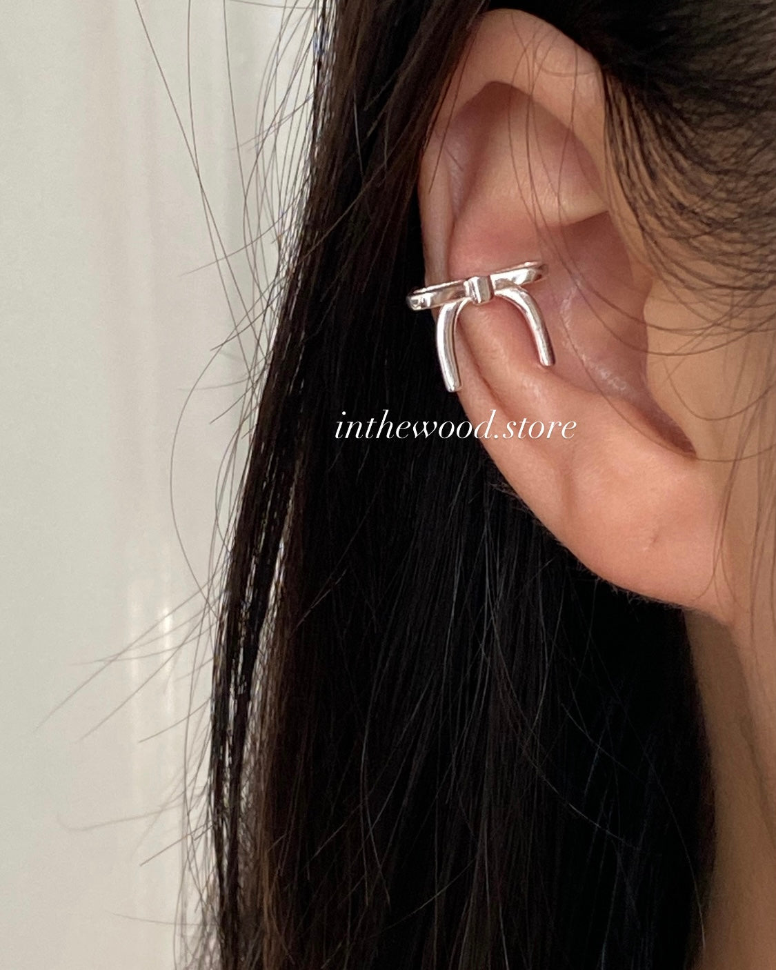 [925silver] Ribbon Ear Cuffs