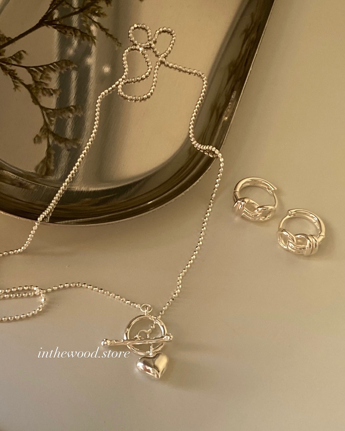 [925silver] Mini TO Heart Necklace