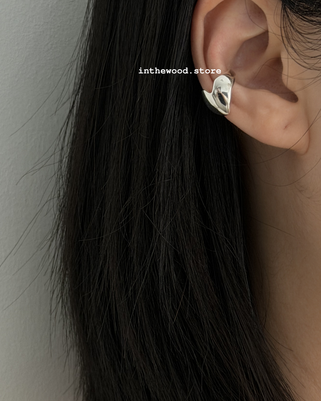 [925silver] Bold Heart Ear Cuff