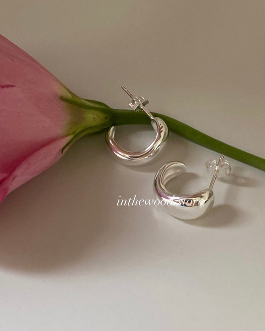 [925silver] Curve Earrings