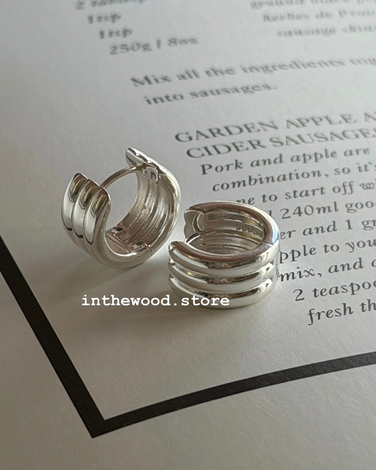 [925silver] Mini Layer One Touch Earrings