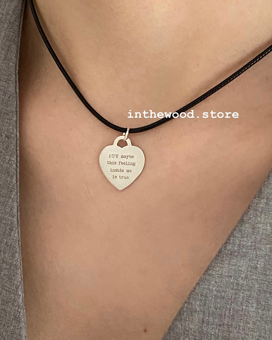 [925silver] Custom Engraved LOVE Letter Necklace