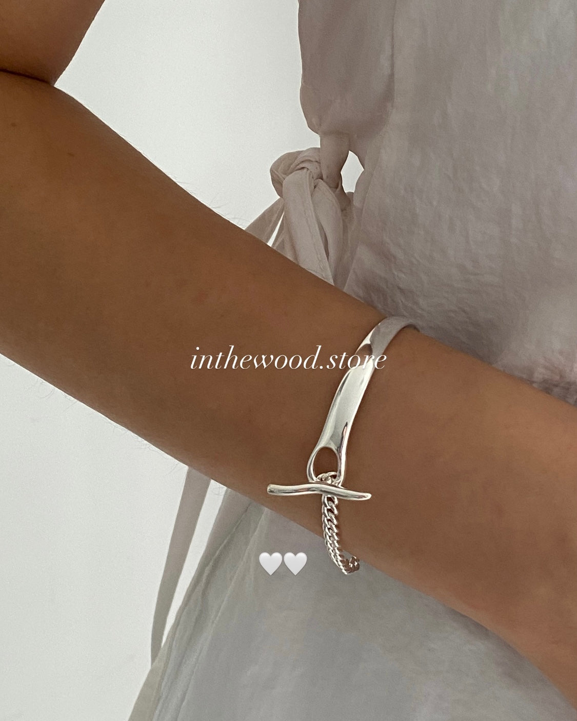 [925silver] TO Chain Mix Bangle