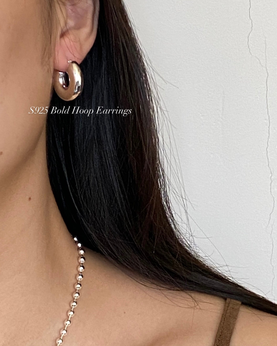 [925silver] Bold Hoop Earrings
