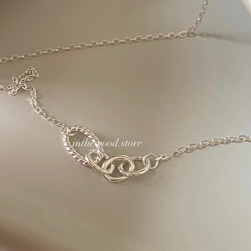 [925silver] Mix Chain Necklace