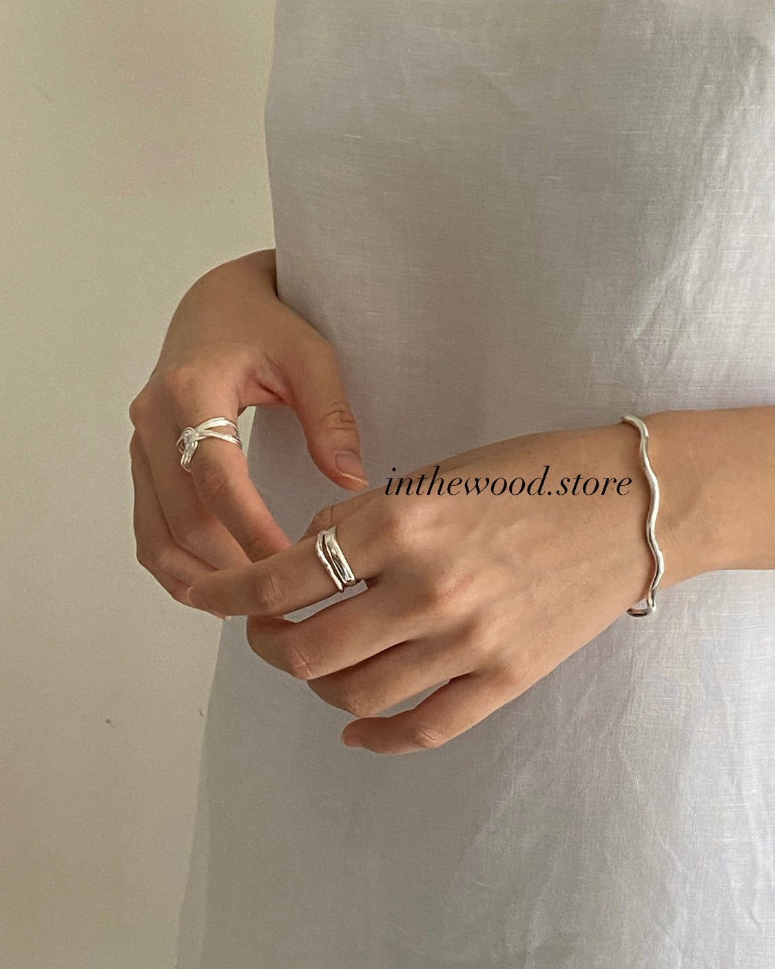 [925silver] Layer Square Ring