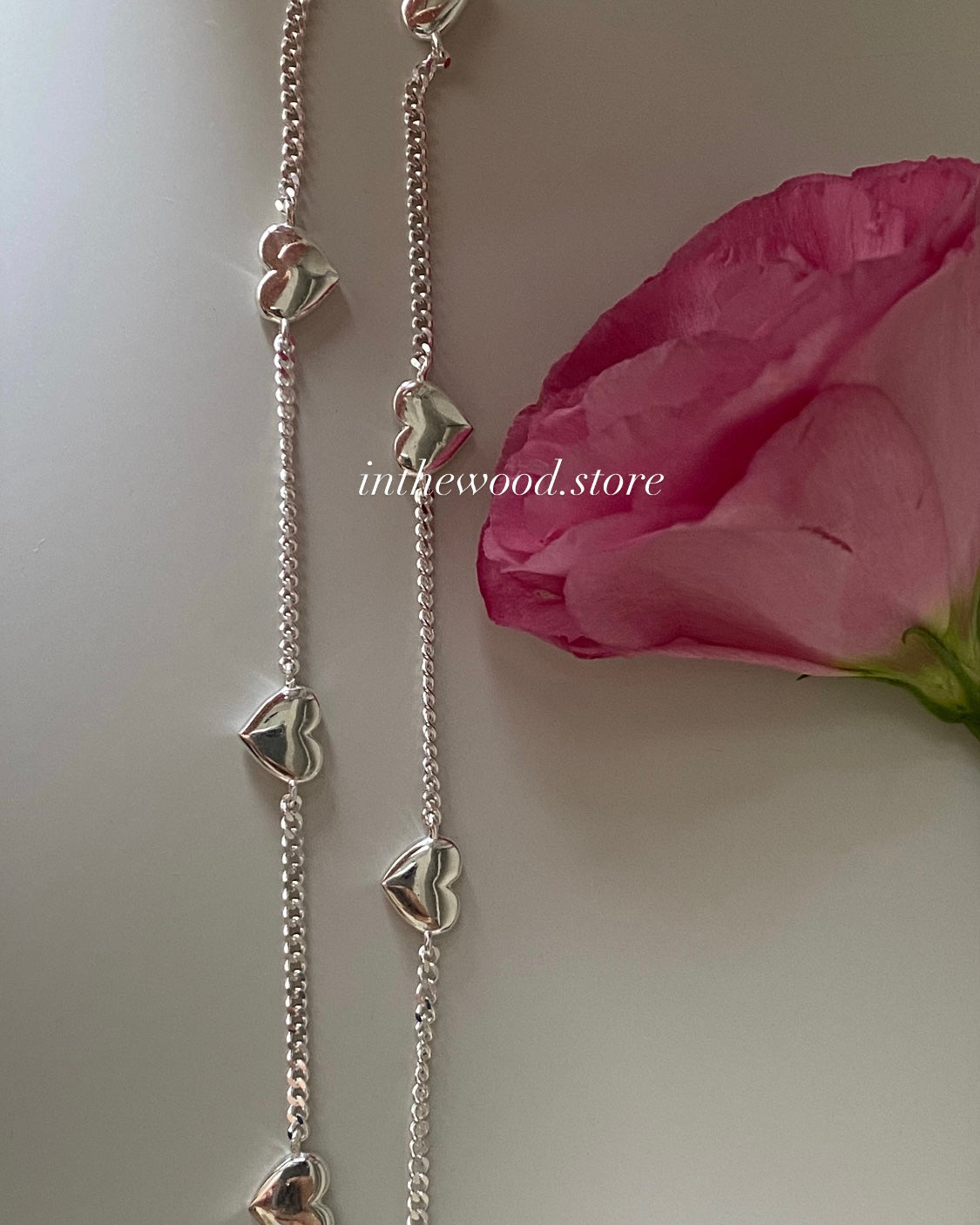 [925silver] Bold Link Heart Necklace