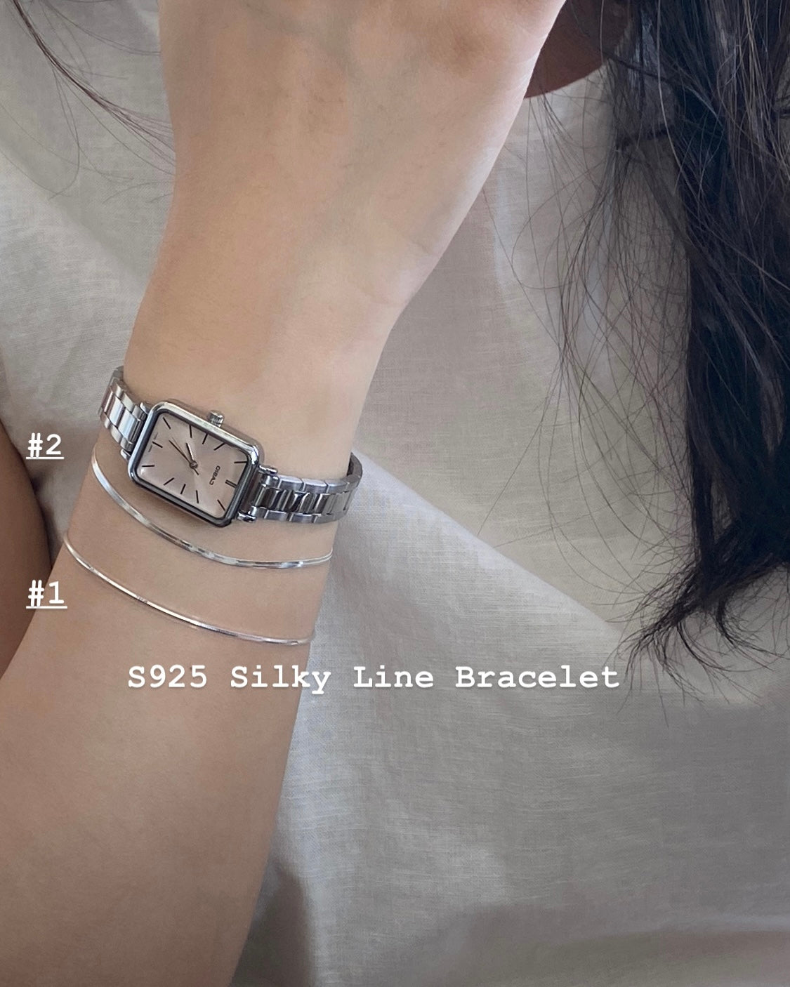 推薦款 🦋 [925silver] Silky Line Bracelet #1 & #2