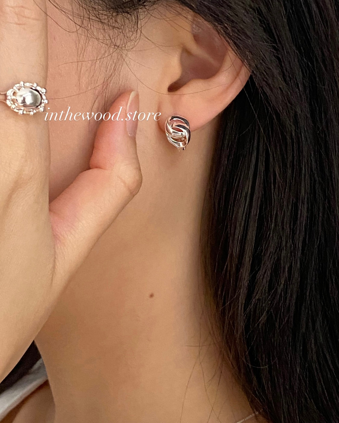 [925silver] Toggle One Touch Earrings