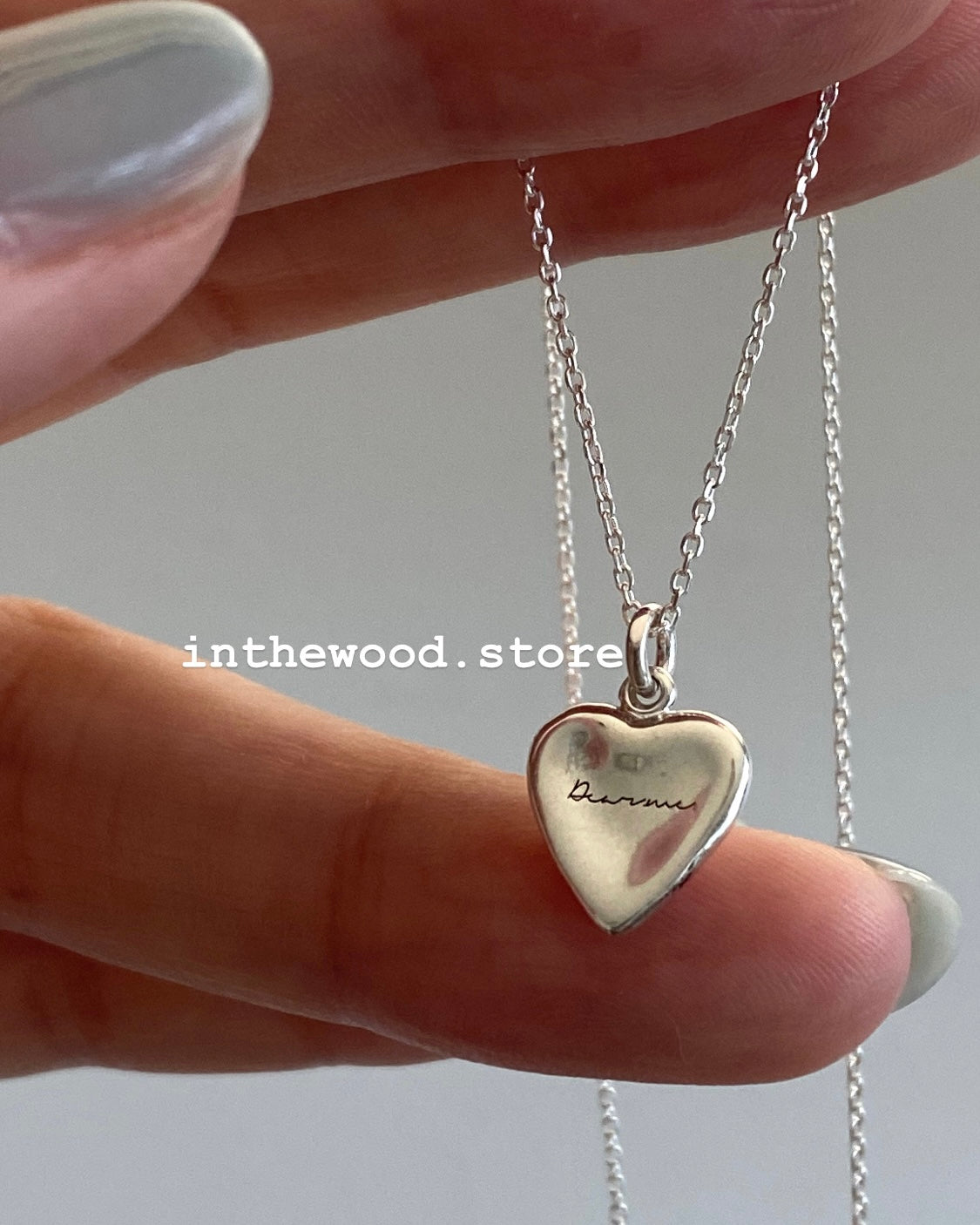 [Handmade 925silver] Customized Engraving Love Necklace