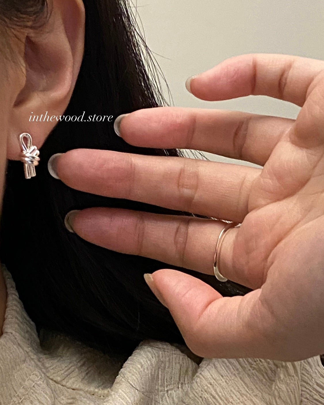 [925silver] Long Knot Earrings