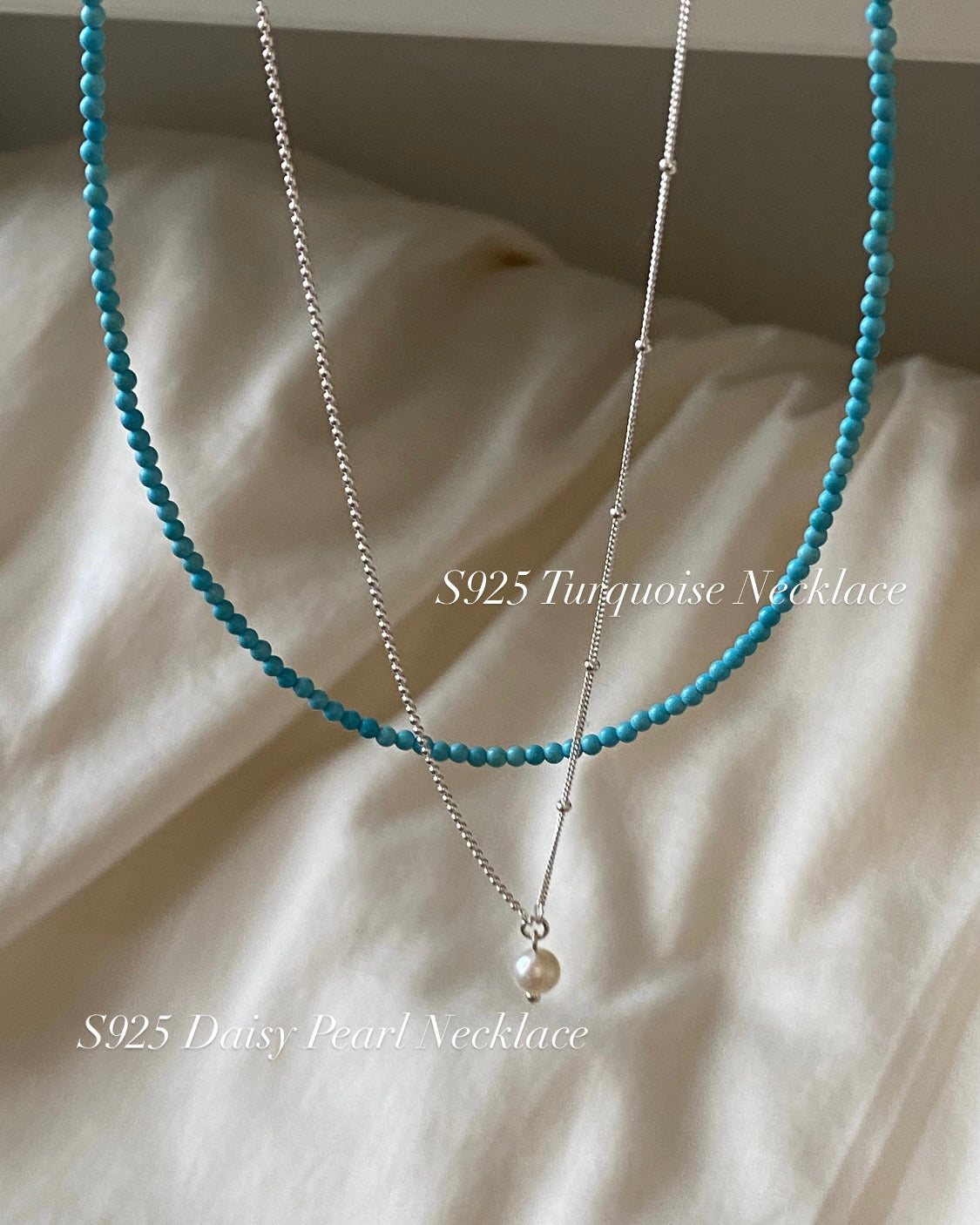 [925silver] Daisy Pearl Necklace