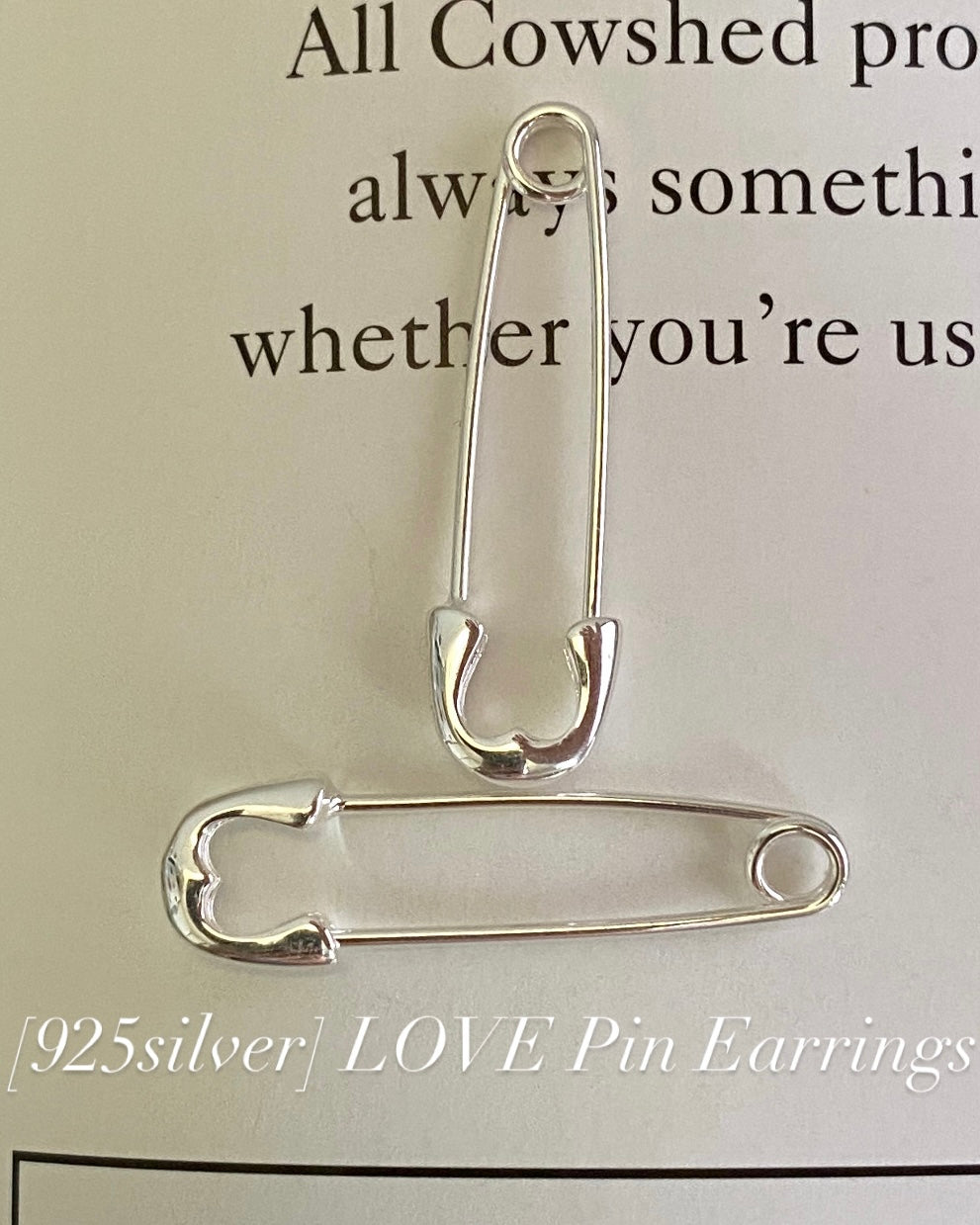 [925silver] LOVE Pin Earrings