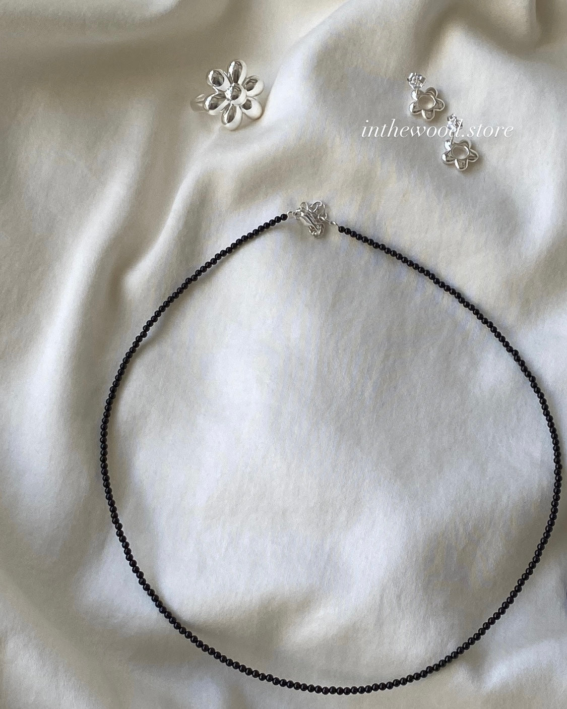 [925silver] Mini Black Onyx Necklace