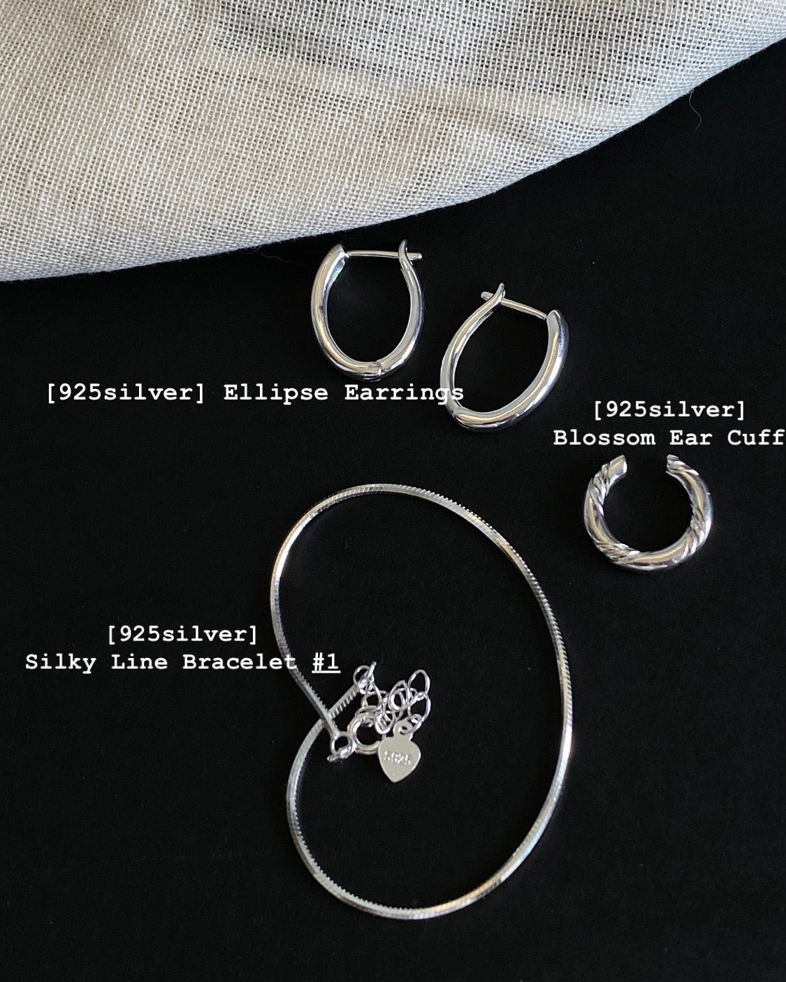 [925silver] Ellipse Earrings