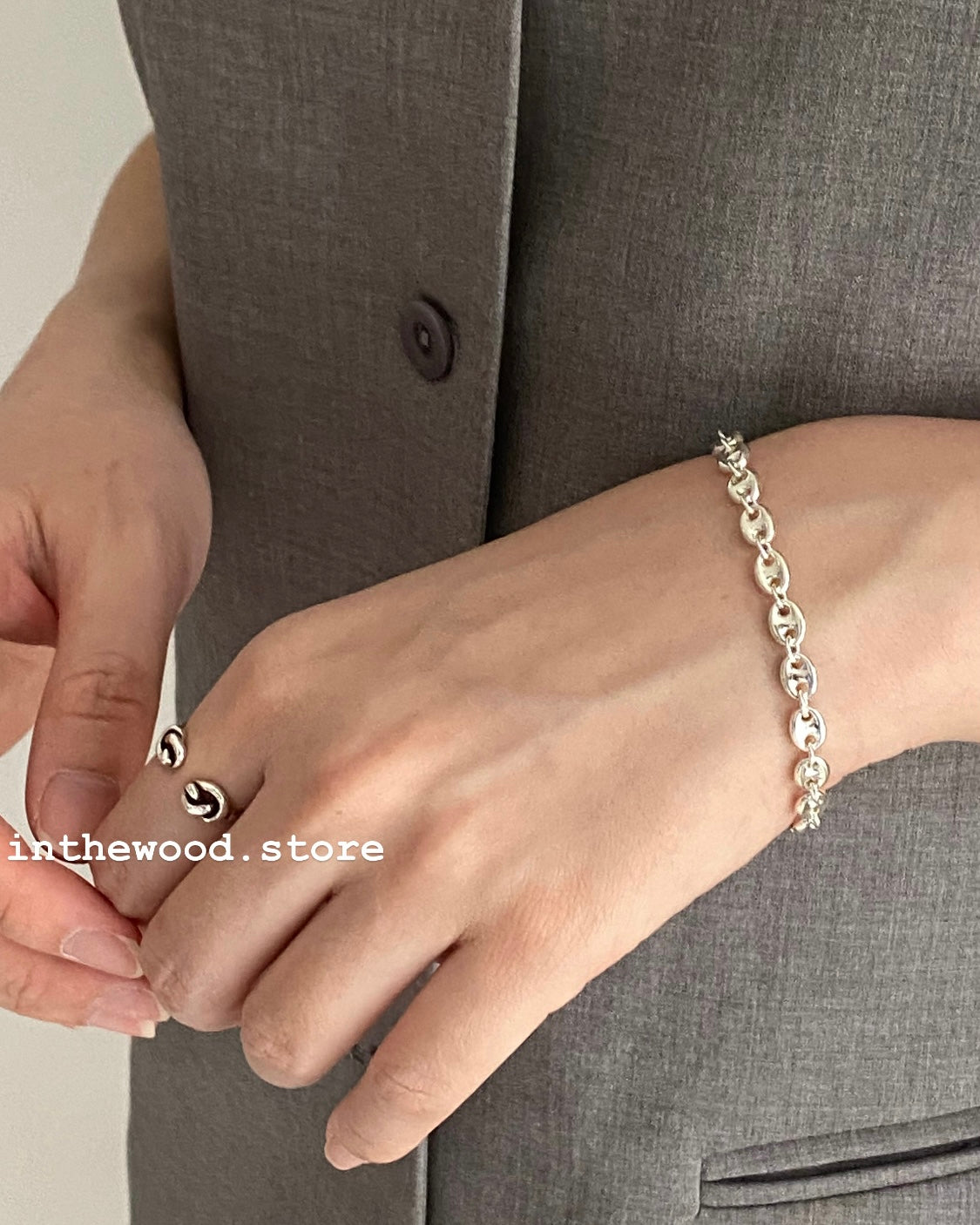 [925silver] Plump Toggle Bracelet-6mm