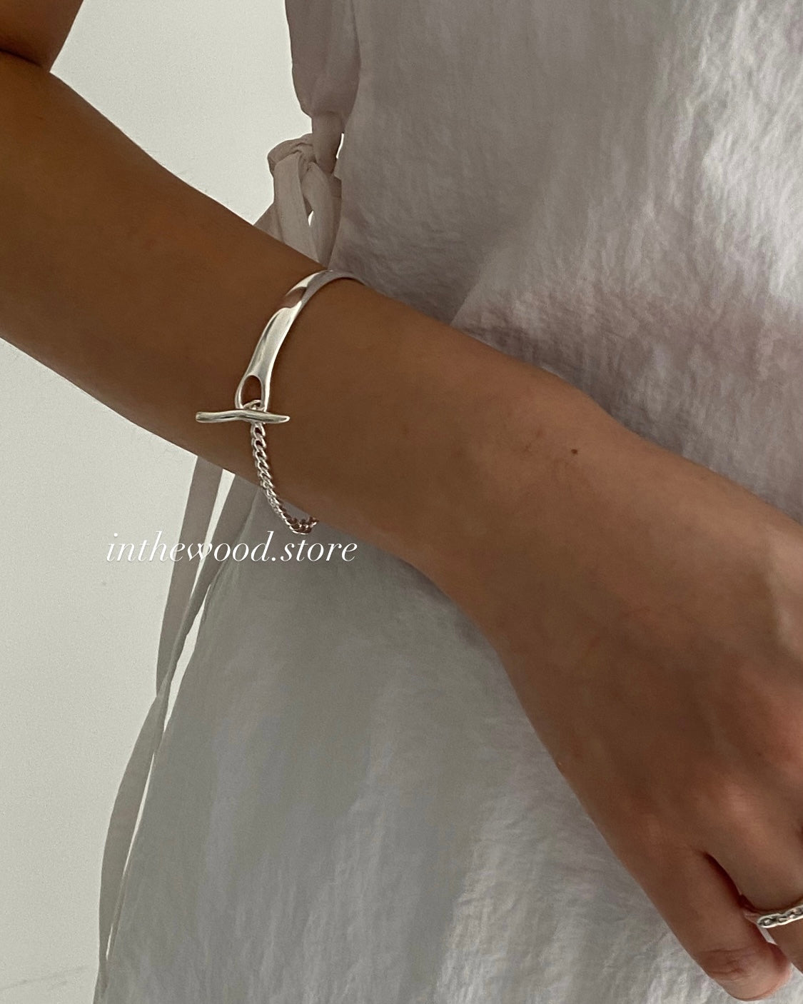 [925silver] TO Chain Mix Bangle