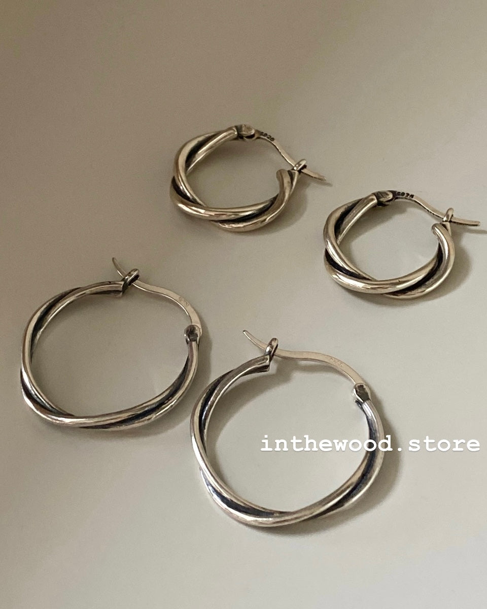 Welfare model 🎀[925silver] Vintage Twist Earrings