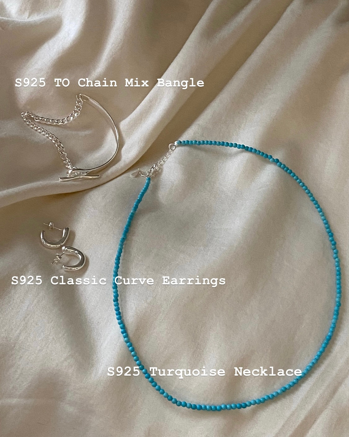 [925silver+Gemstone] Turquoise Necklace