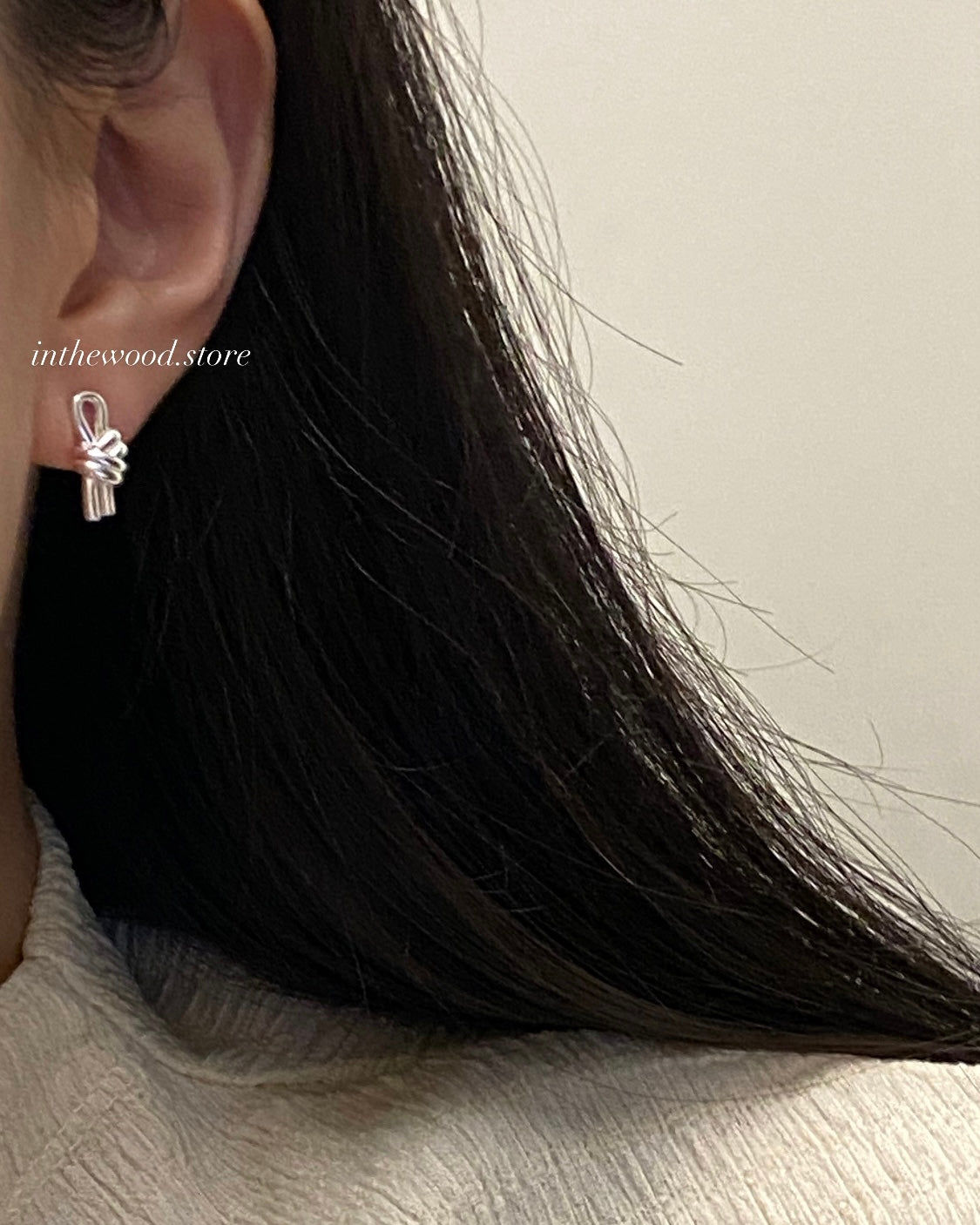 [925silver] Long Knot Earrings