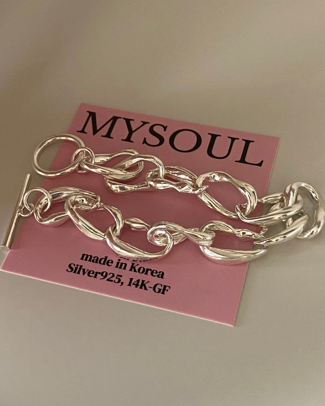 [925silver] Bold TO Chain Bracelet