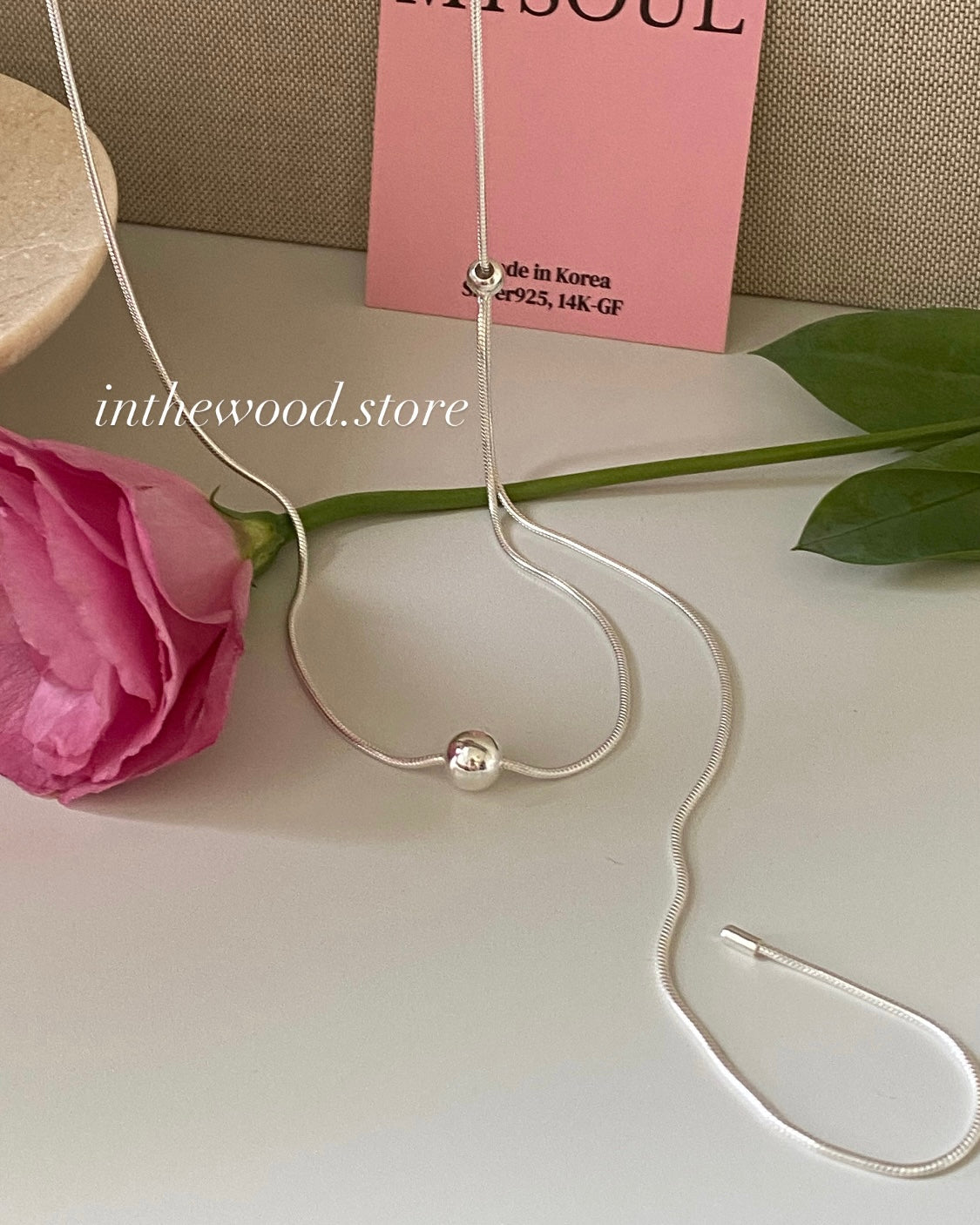 [925silver] Long Dot Necklace