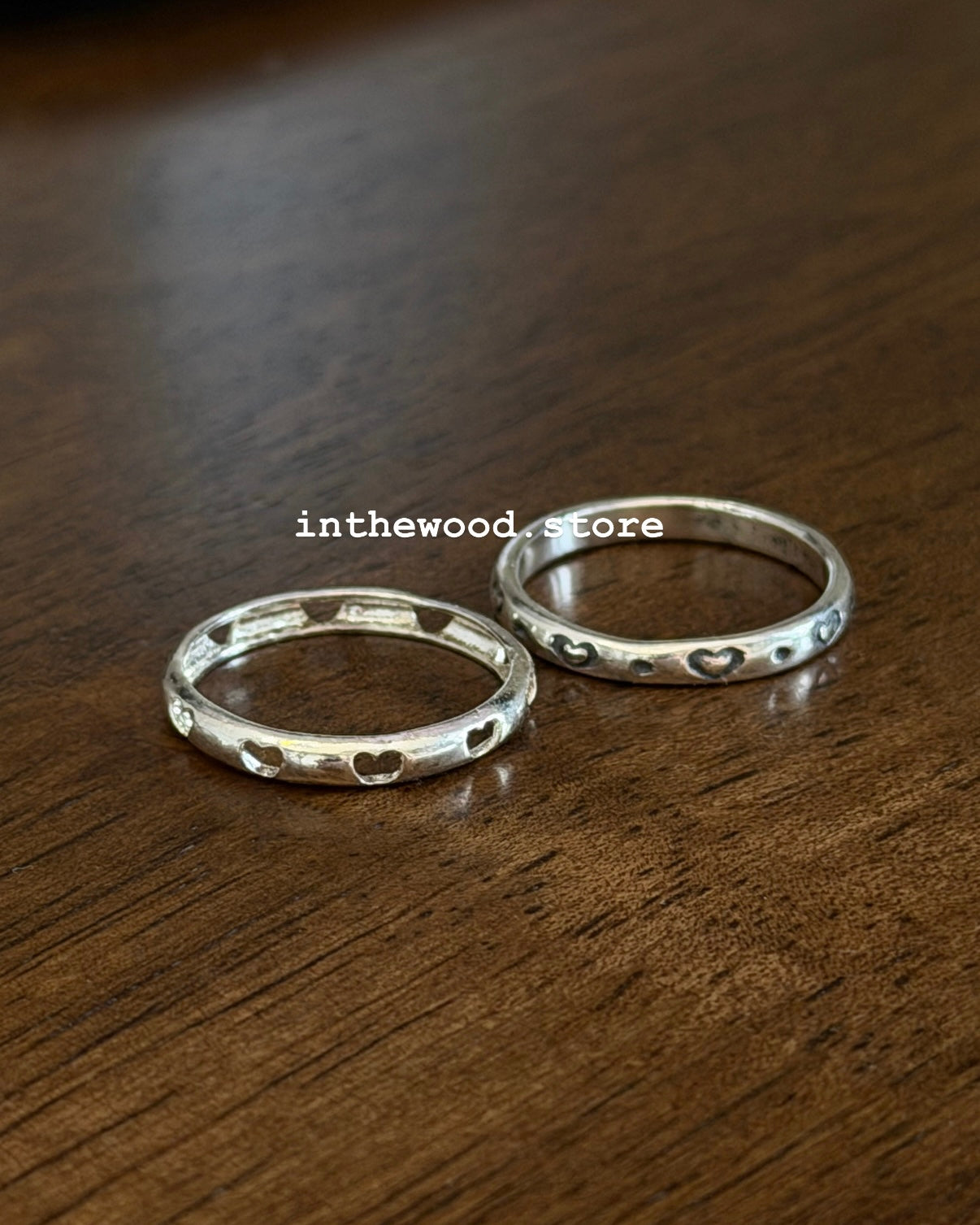 [Handmade 925silver] Mini Heart Hole Ring