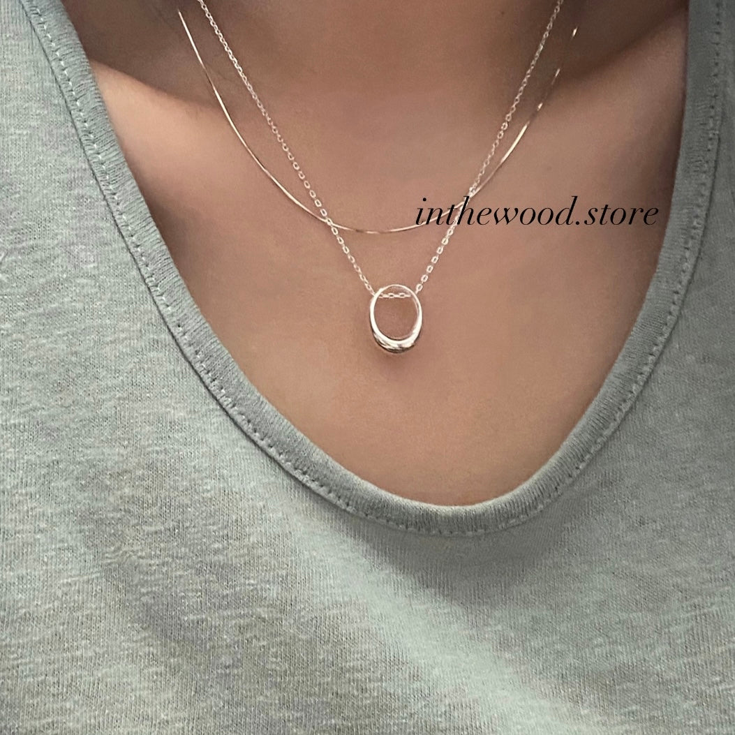 [925silver] Daily O Necklace