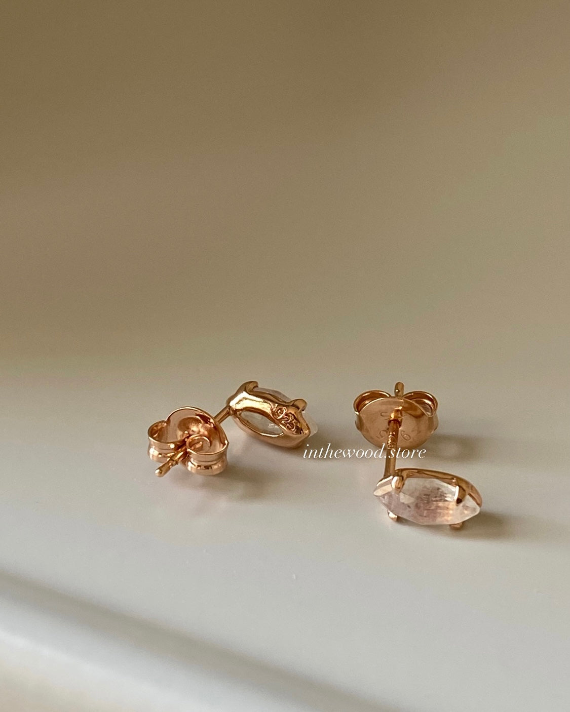 [925silver+Gemstone] Moonstone Earrings