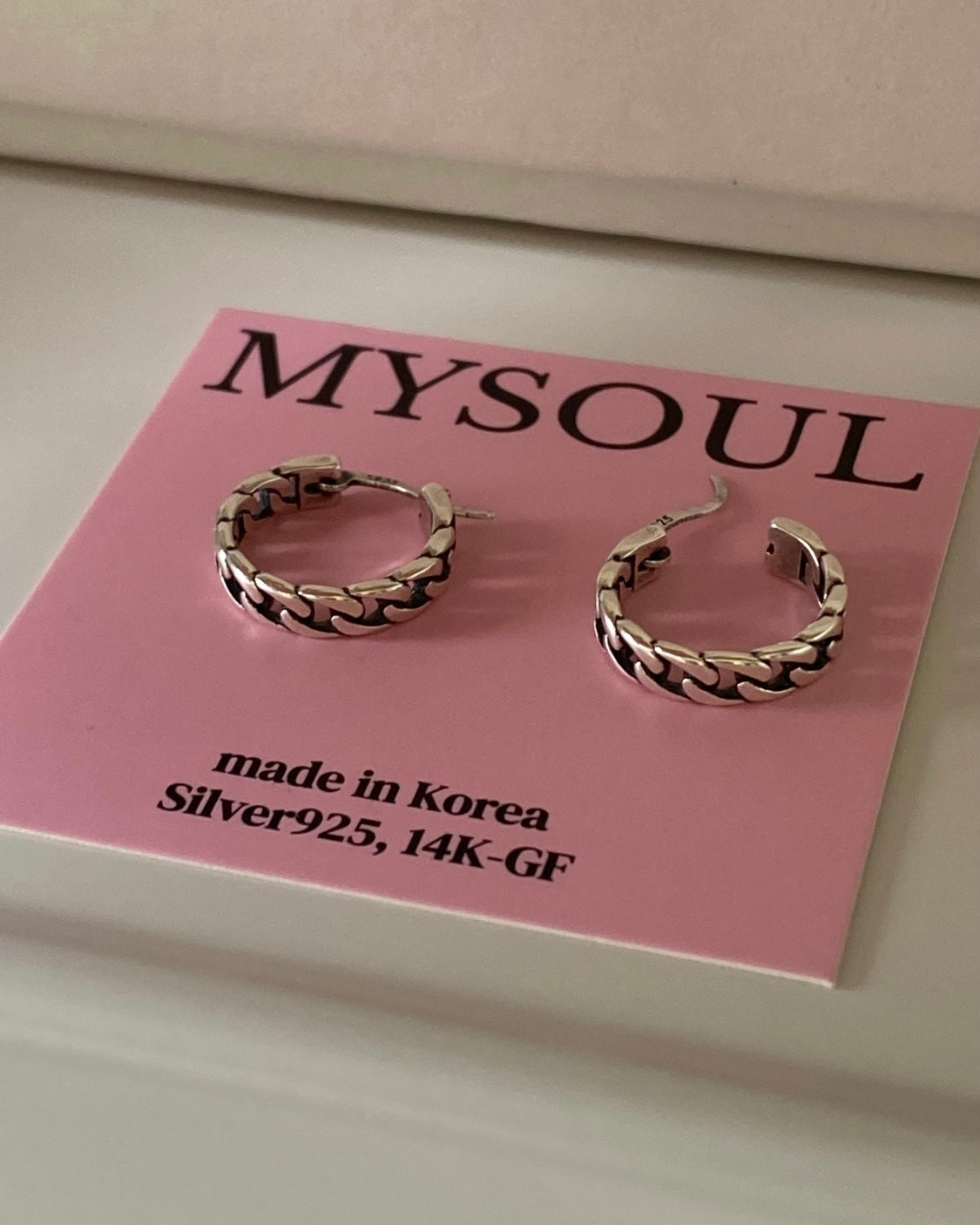[925silver] Vintage Chain Earrings