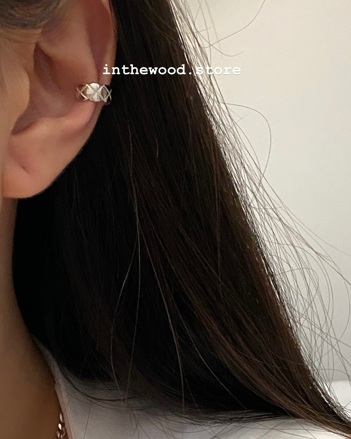 [925silver] Mini Lozenge Ear Cuff